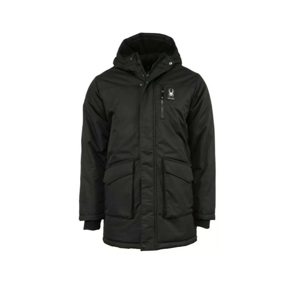 Spyder Parka HydroWeb ThermaWeb technology Mens Size Small BNWT Black Coat